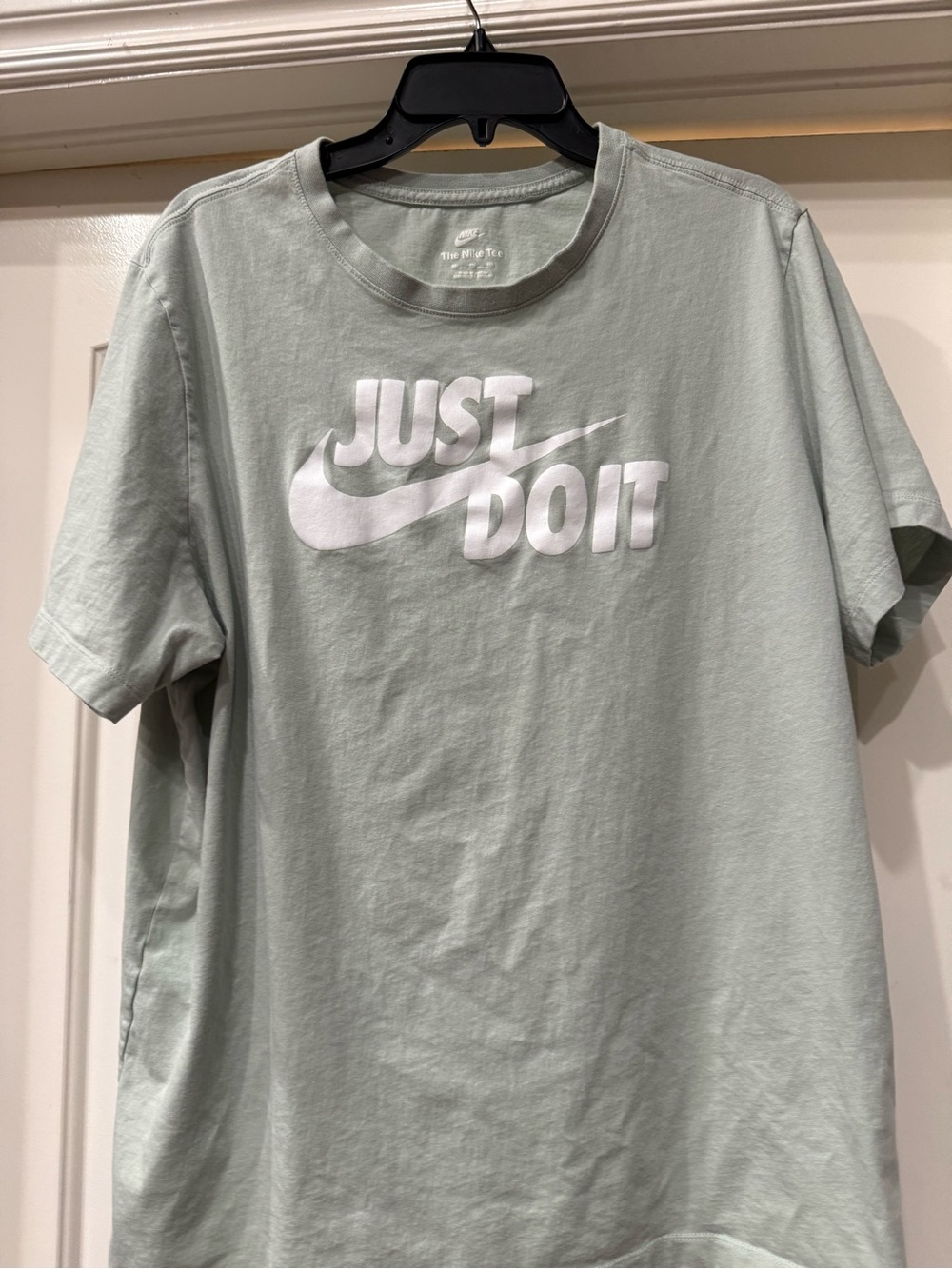 Nike Men's Just Do It Short Sleeve Tee - Mint Green with White Logo